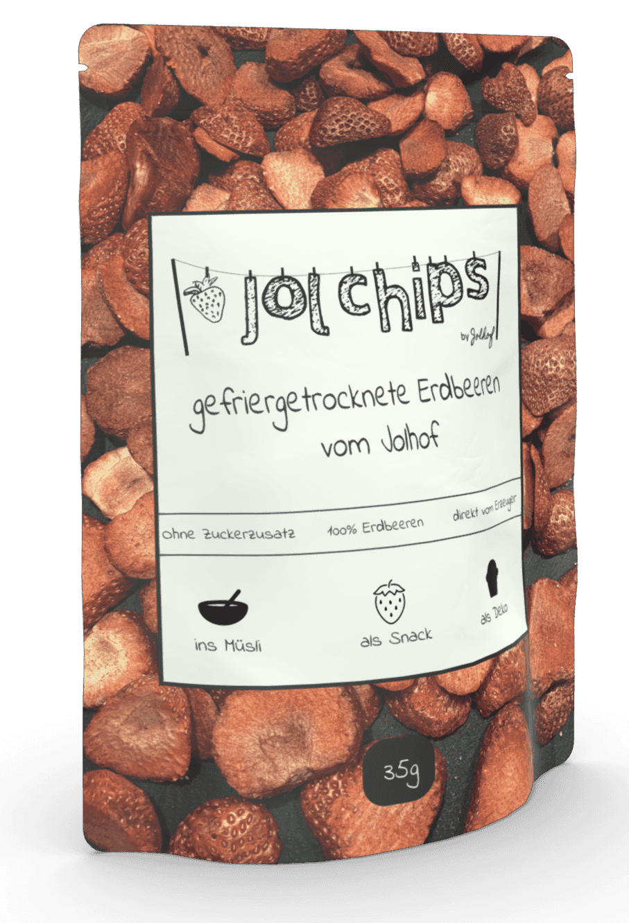 Erdbeertuete Vorne